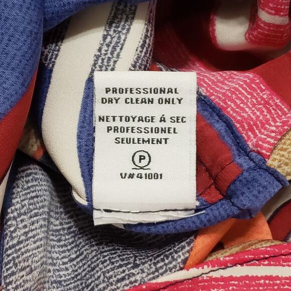 Diane Von Furstenberg Freya Silk Dress Multicolor Geo Colorblock Sz 10 Career - Picture 9 of 16